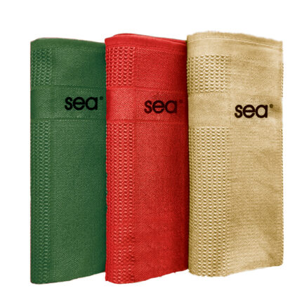 Microvezel schoonmaakdoeken - 60 x 40cm  - 3 Stuks- Groen+Rood+Beige