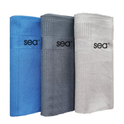 Microvezel schoonmaakdoeken - 60 x 40cm - 3 Stuks Blauw+Donker Grijs+Licht Grijs