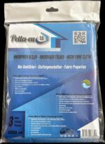 De Pella-EU Microvezel schoonmaakdoeken - 60 x 40cm - 3 Stuks Blauw-Licht Grijs-Donker Grijs - Afbeelding 5